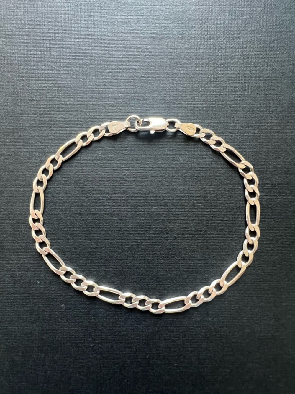 Sterling silver figaro bracelet